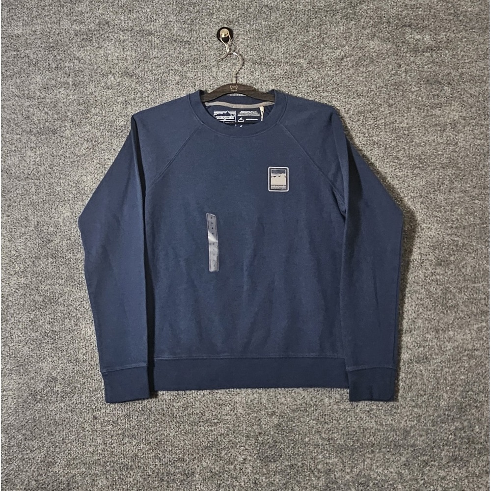 Patagonia Women‎ Sweatshirt Alpine Icon Crewneck Tidepool Blue Size Small NWT
